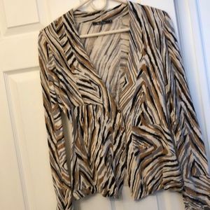 Nick and Zoe animal print cardigan sweater in perfect condition